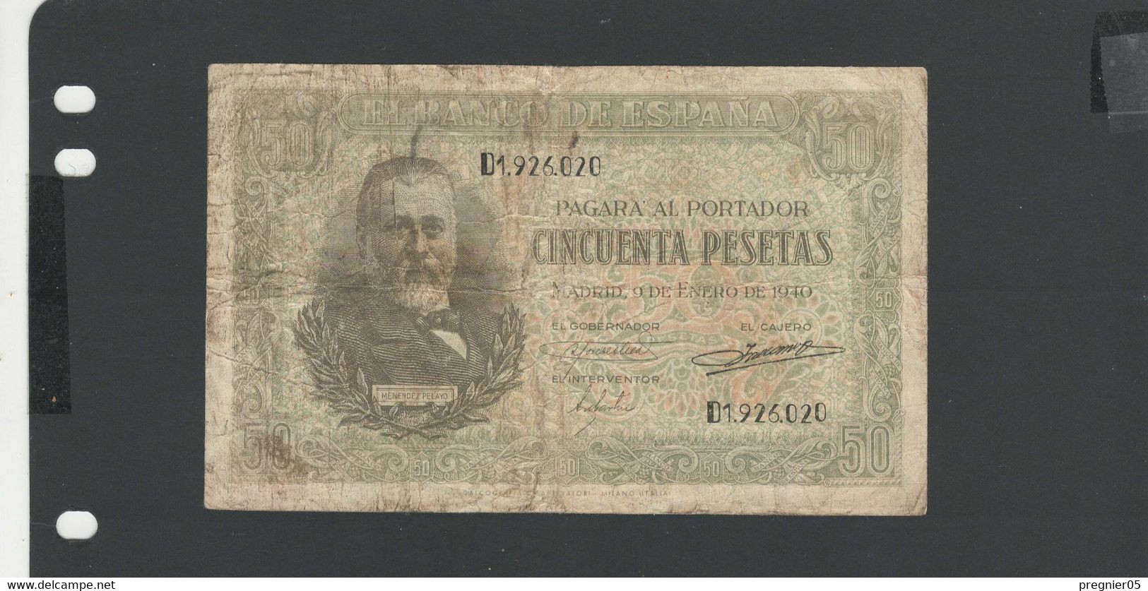 ESPAGNE - Billet 50 Pesetas 1940 B/VG Pick-117 - 50 Pesetas