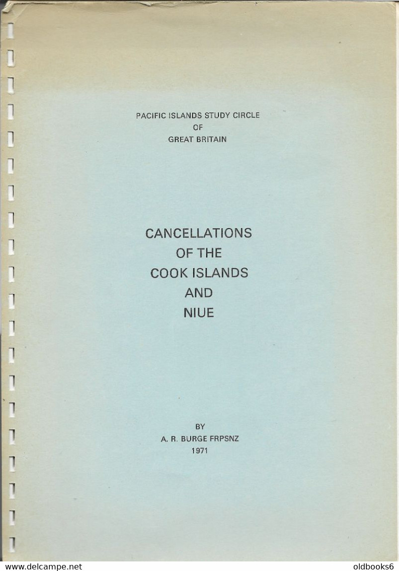 Cook Islands, Niue/ Cancellations Of Cook Islands And Niue. By A.R. Burge. - Oblitérations