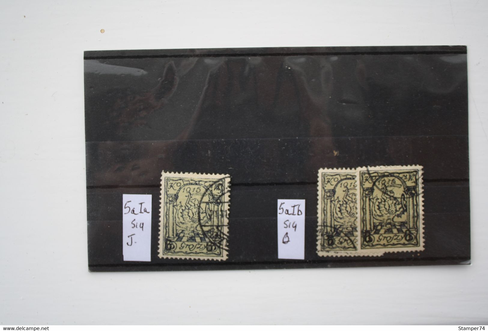 1915 Poland Locals Warszawa Fis 5aIa/5aIb Used Signed Berbeka - Used Stamps