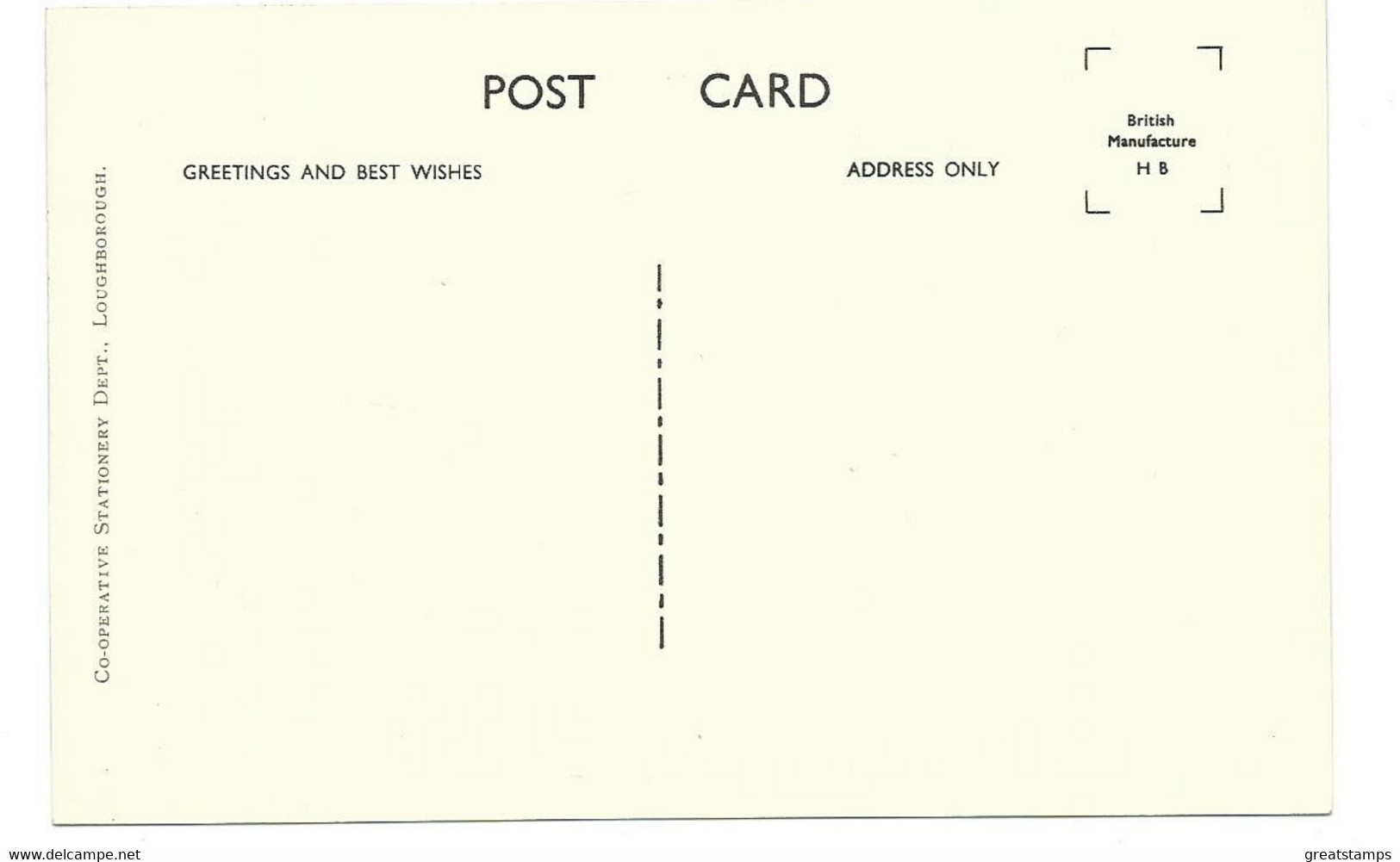 Leicestershire Postcard Loughborough Grammar School  Coop Stationary Unused - Other & Unclassified