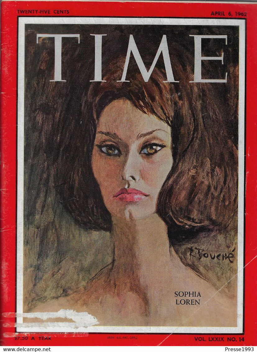 TIME - 6 AVRIL 1962 - SOPHIA LOREN - HIMALAYA - Other & Unclassified