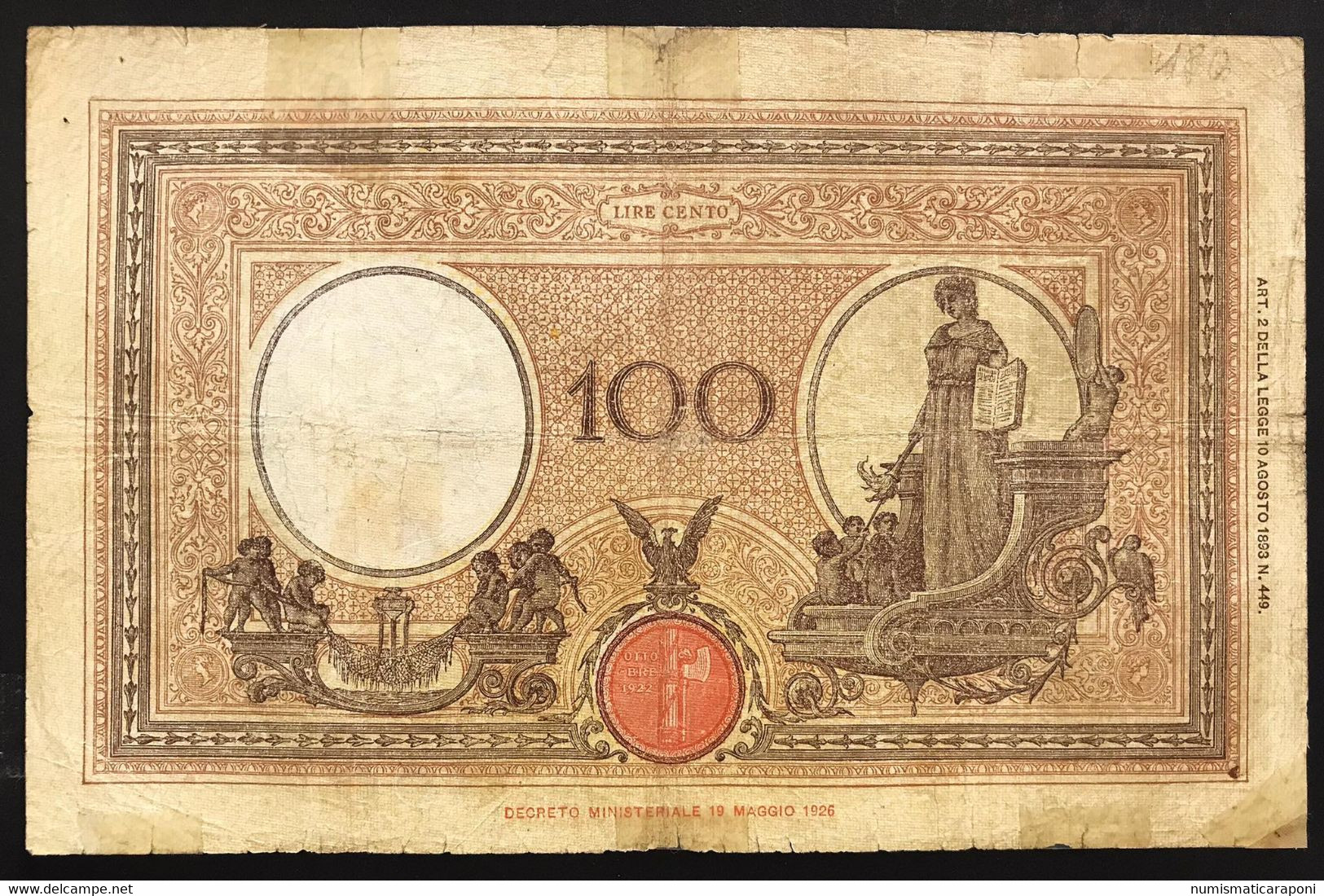 Italy Italia Regno 100 Lire 21 11 1933 Taglietti E Restauri Lotto.4066 - 100 Liras