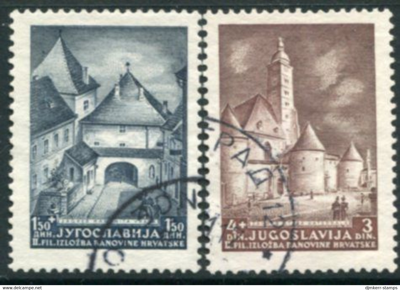 YUGOSLAVIA 1941 Slavonski Brod Philatelic Exhibition Used.  Michel 439-40 A - Oblitérés