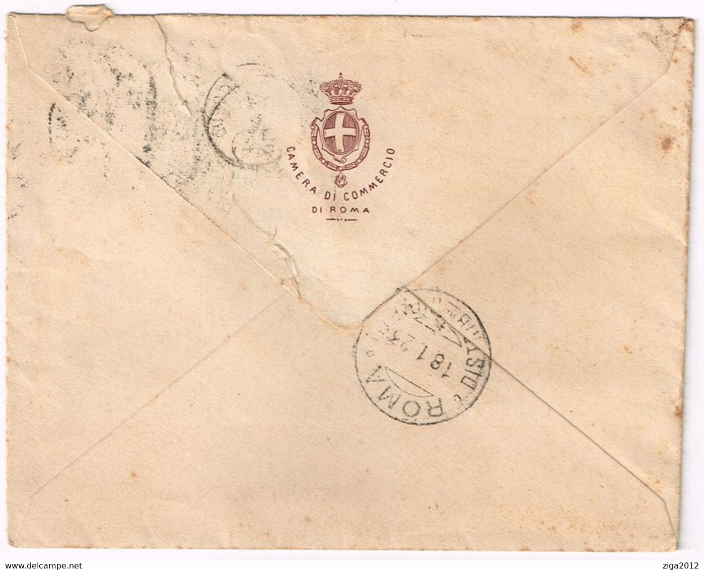 REGNO D'ITALIA 1923 BUSTA VIAGGIATA AFFRANCATA C.50 POSTA PNEUMATICA - Correo Neumático