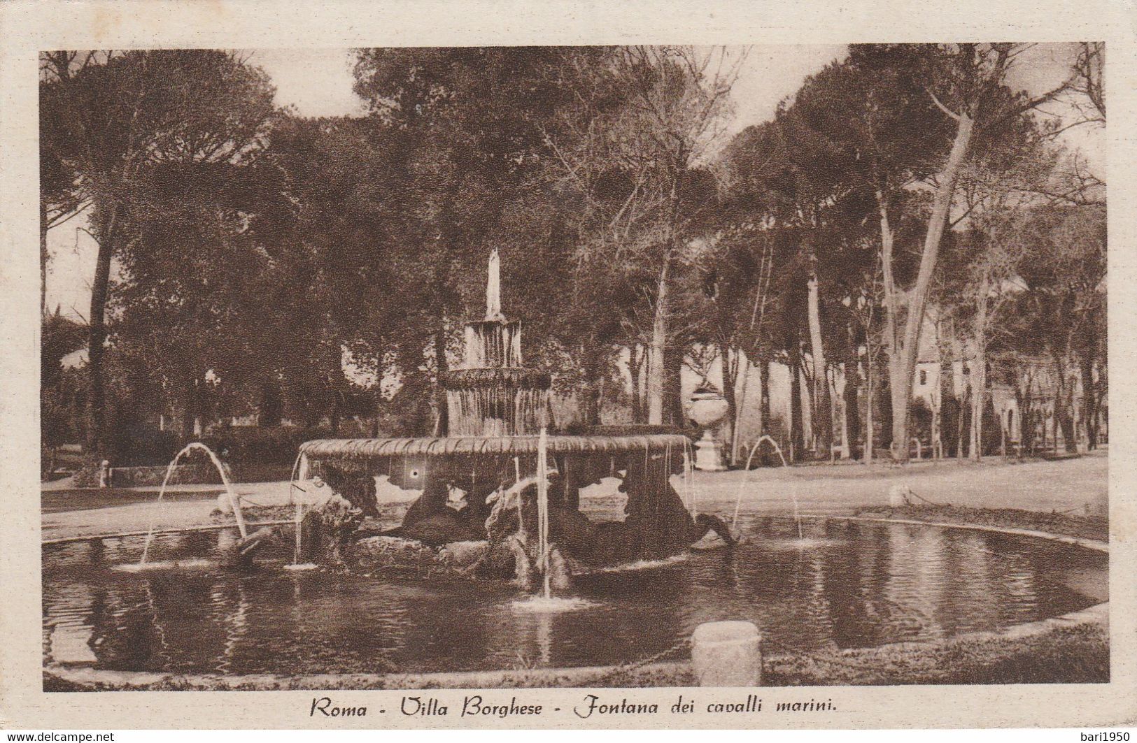 ROMA -  Villa Borghese - Fontana Dei Cavalli Marini - Parques & Jardines