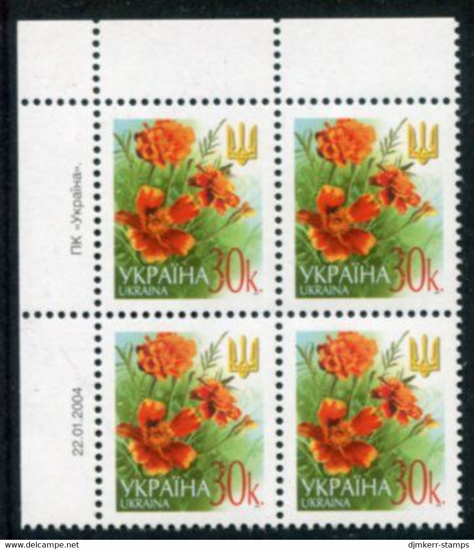 UKRAINE 2002 Definitive 30 K. Imprint Block Of 4 Dated 2004 MNH / **.  Michel 508 A III - Oekraïne