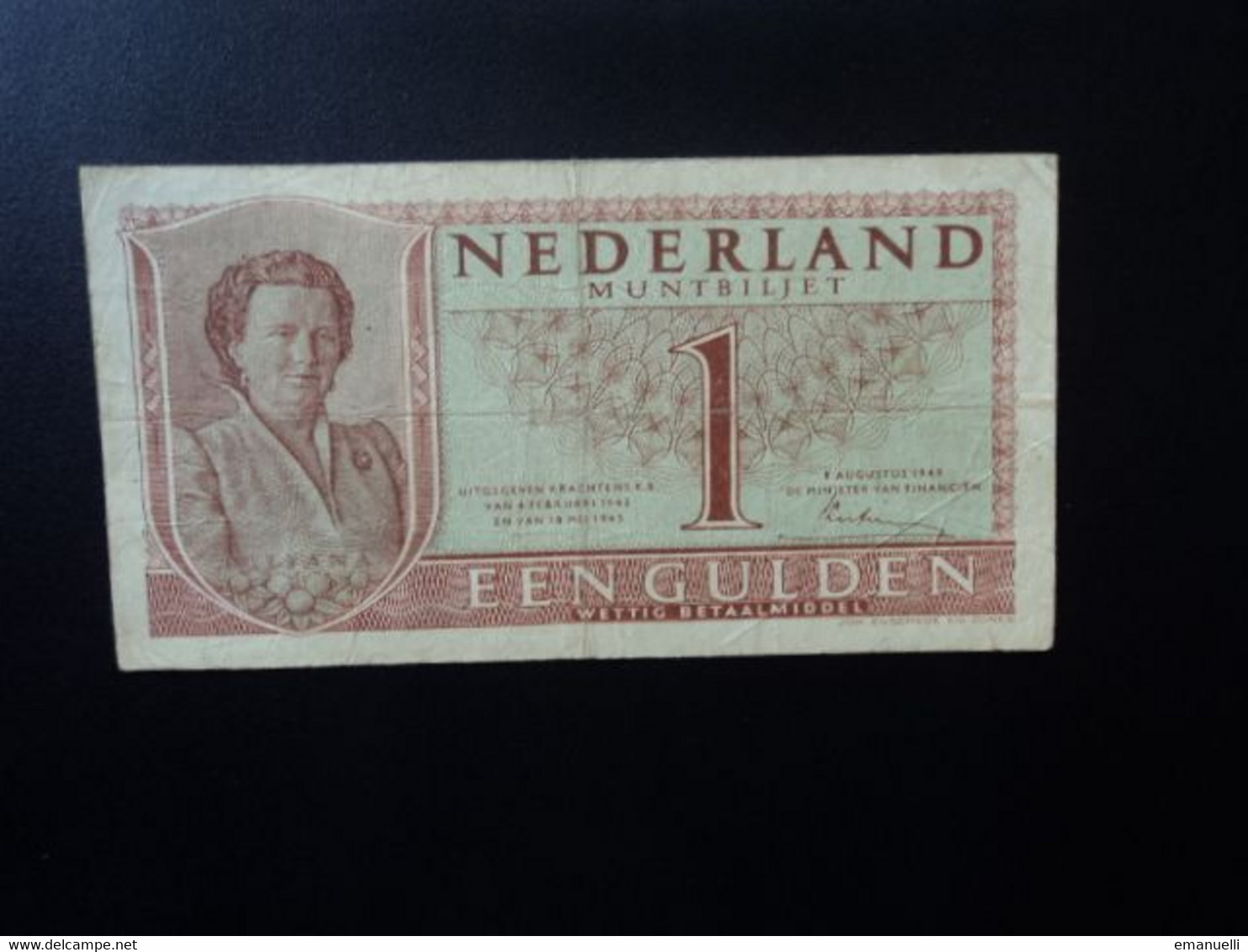 PAYS BAS : 1 GULDEN   8.8.1949    CH07-1a * / P 72     TTB ** - 1 Gulde