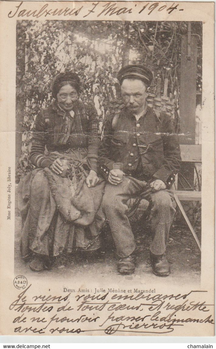 Lorraine - DEUX AMIS : JULIE MENÂNE ET MARANDEL Vers 1900 - Lorraine