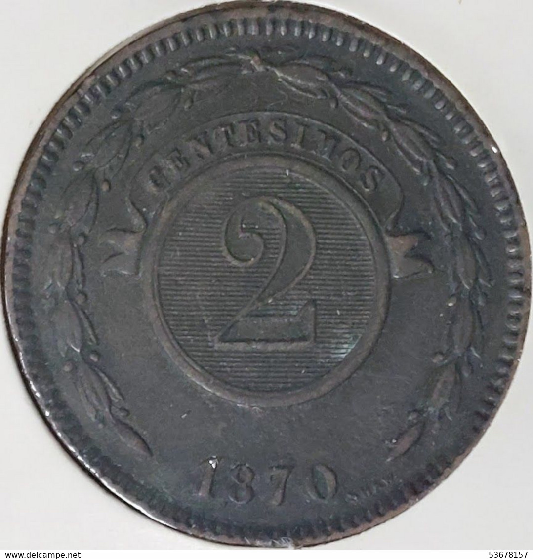 Paraguay - 2 Centésimos 1870, KM# 3 (#1954) - Paraguay