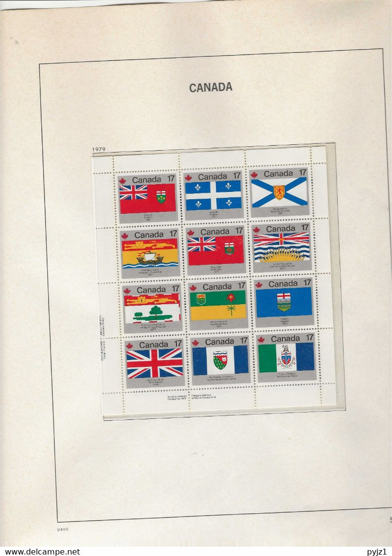 1979 MNH Canada Year Collection + Extra Sheet, According To DAVO Album Postfris** - Annate Complete