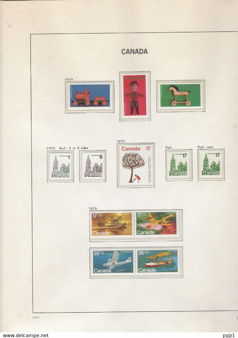 1979 MNH Canada Year Collection + Extra Sheet, According To DAVO Album Postfris** - Volledige Jaargang