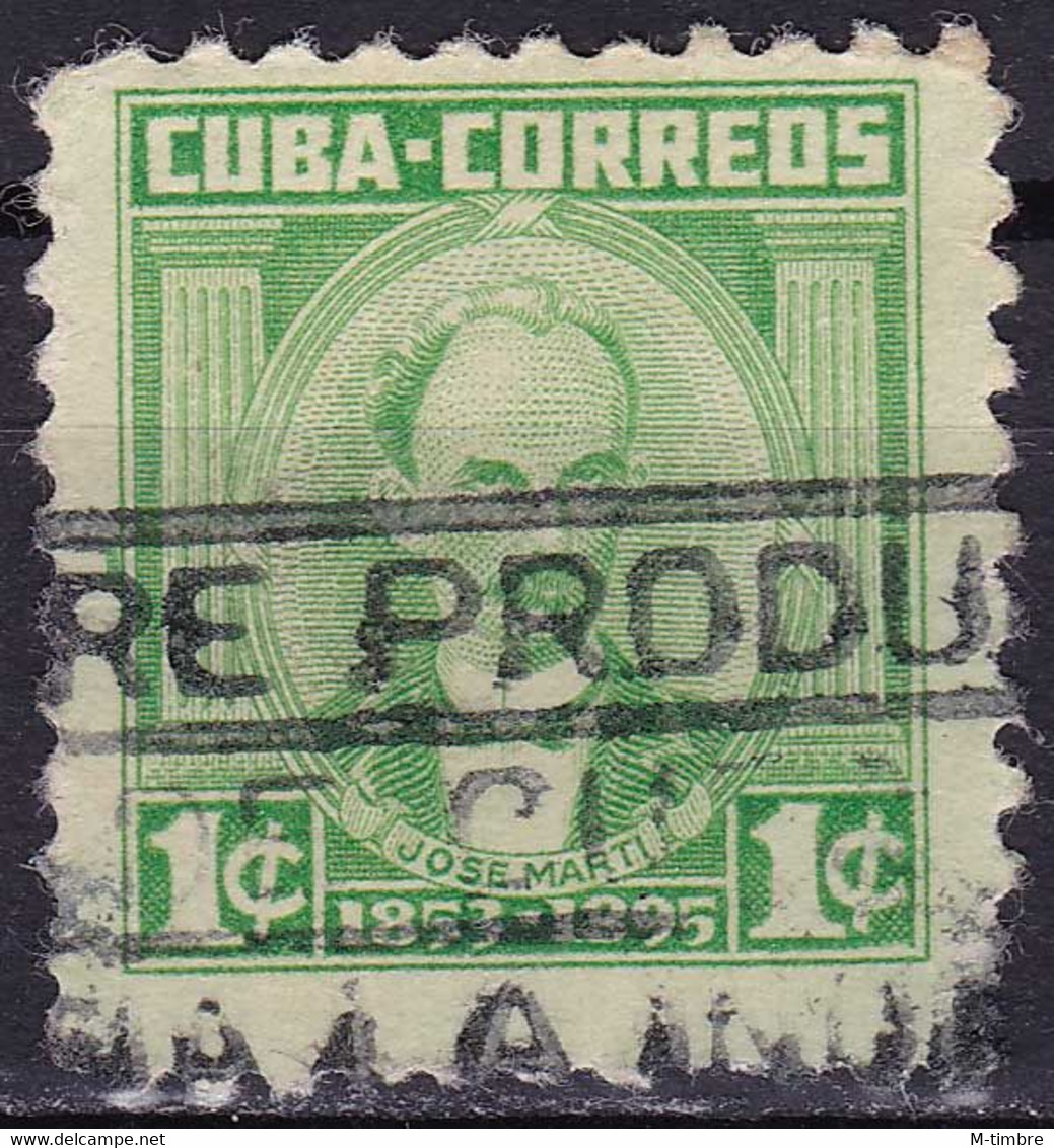 Cuba YT 402 Mi 410 Année 1954 (Used °) José Marti - Used Stamps