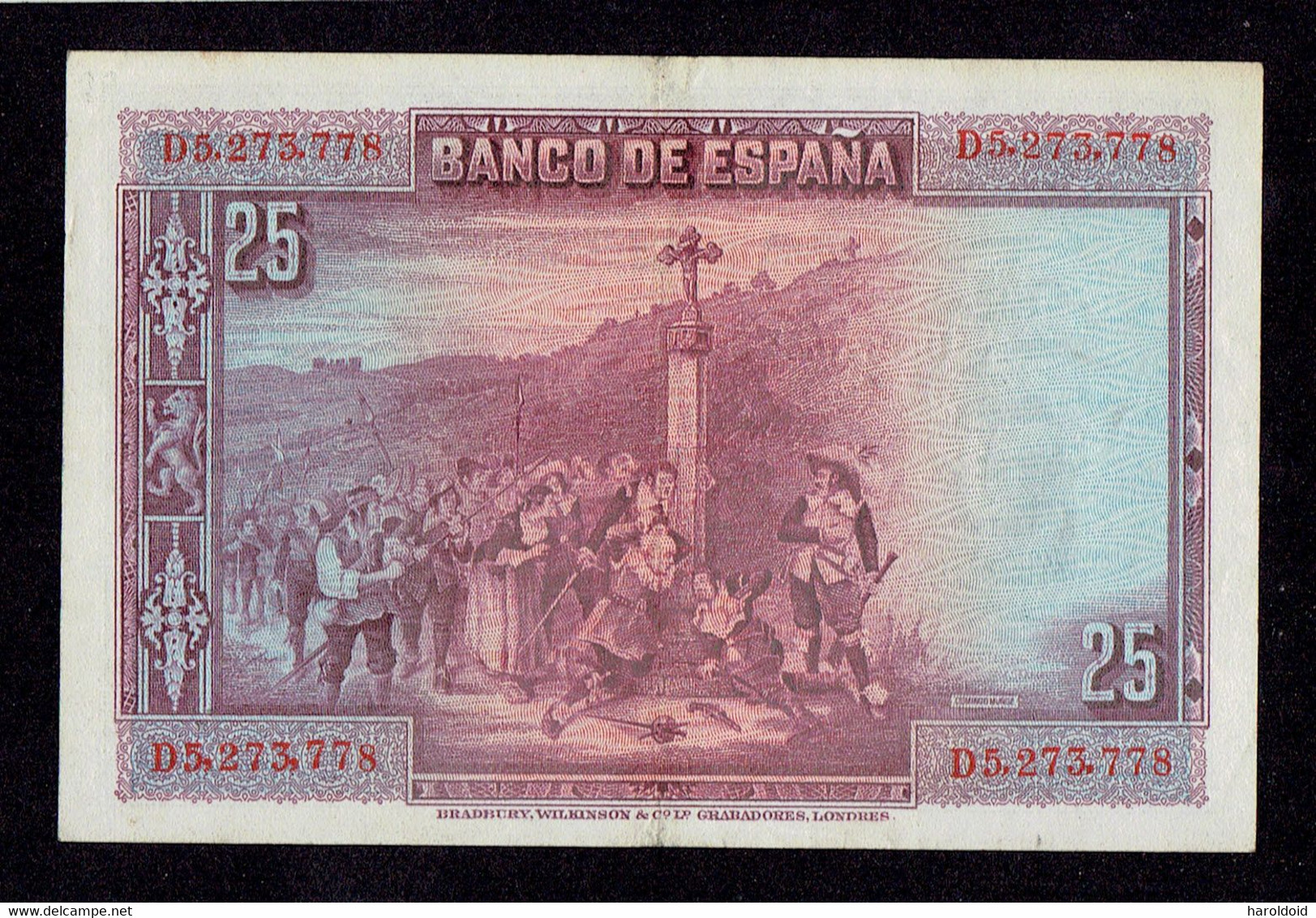 ESPAGNE - 25 PESETAS - SPL - PLI VERTICAL - 1928 - 1-2-5-25 Pesetas