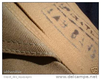 39/45  U.S.A.     WW2      CALOT ETE BEIGE + GRANDE TAILLE   CAP GARRISON - Uniformes