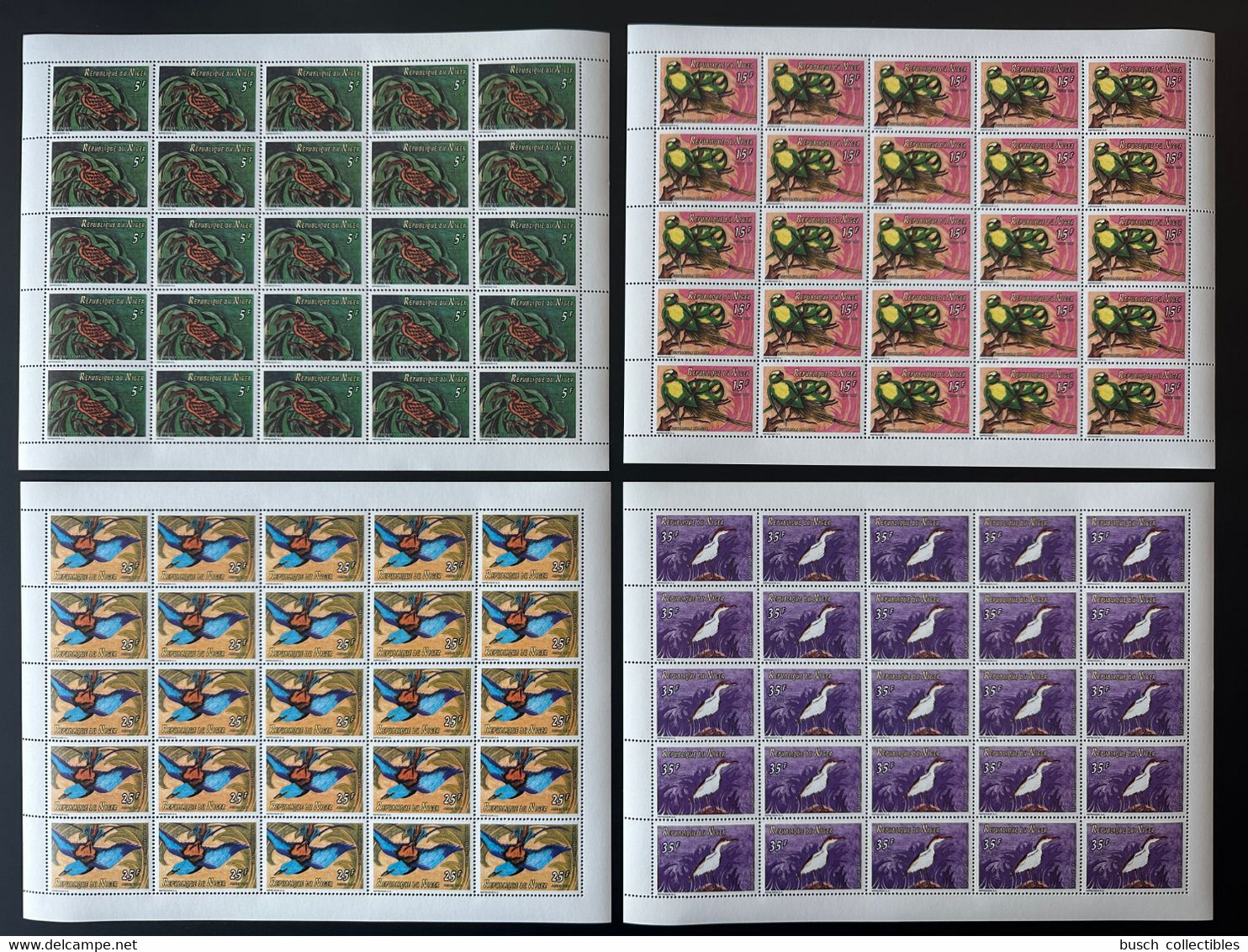 Niger 1997 Mi. 1272 - 1275 Sheet Bogen Planche Oiseaux Vögel Birds (Impressor SA) Faune Fauna MNH ** 4 Val. - Niger (1960-...)