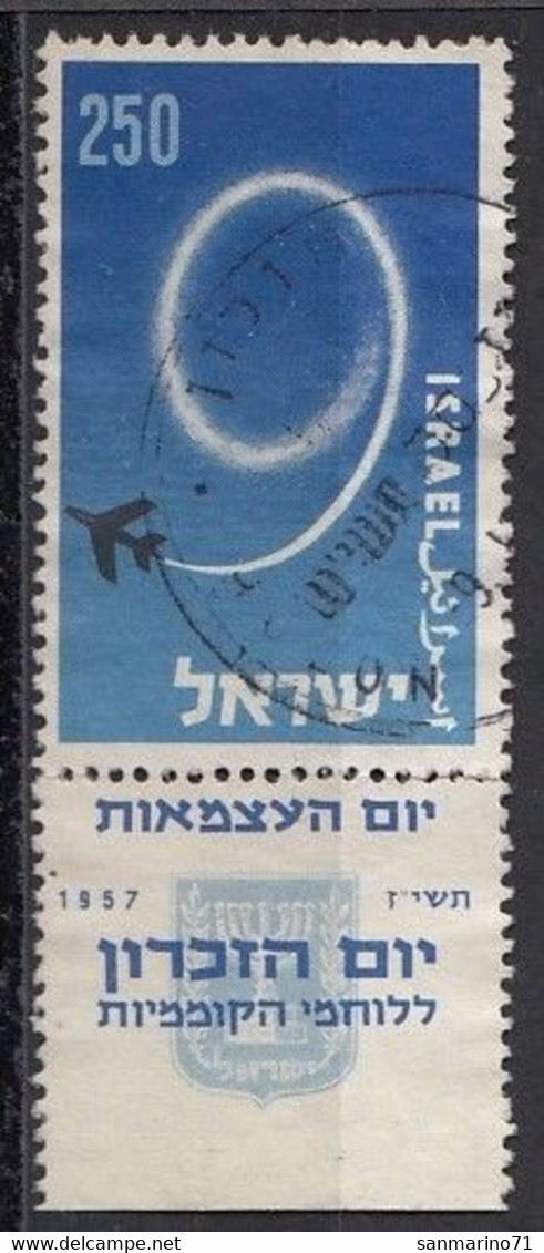 ISRAEL 143,used,falc Hinged - Usados (con Tab)