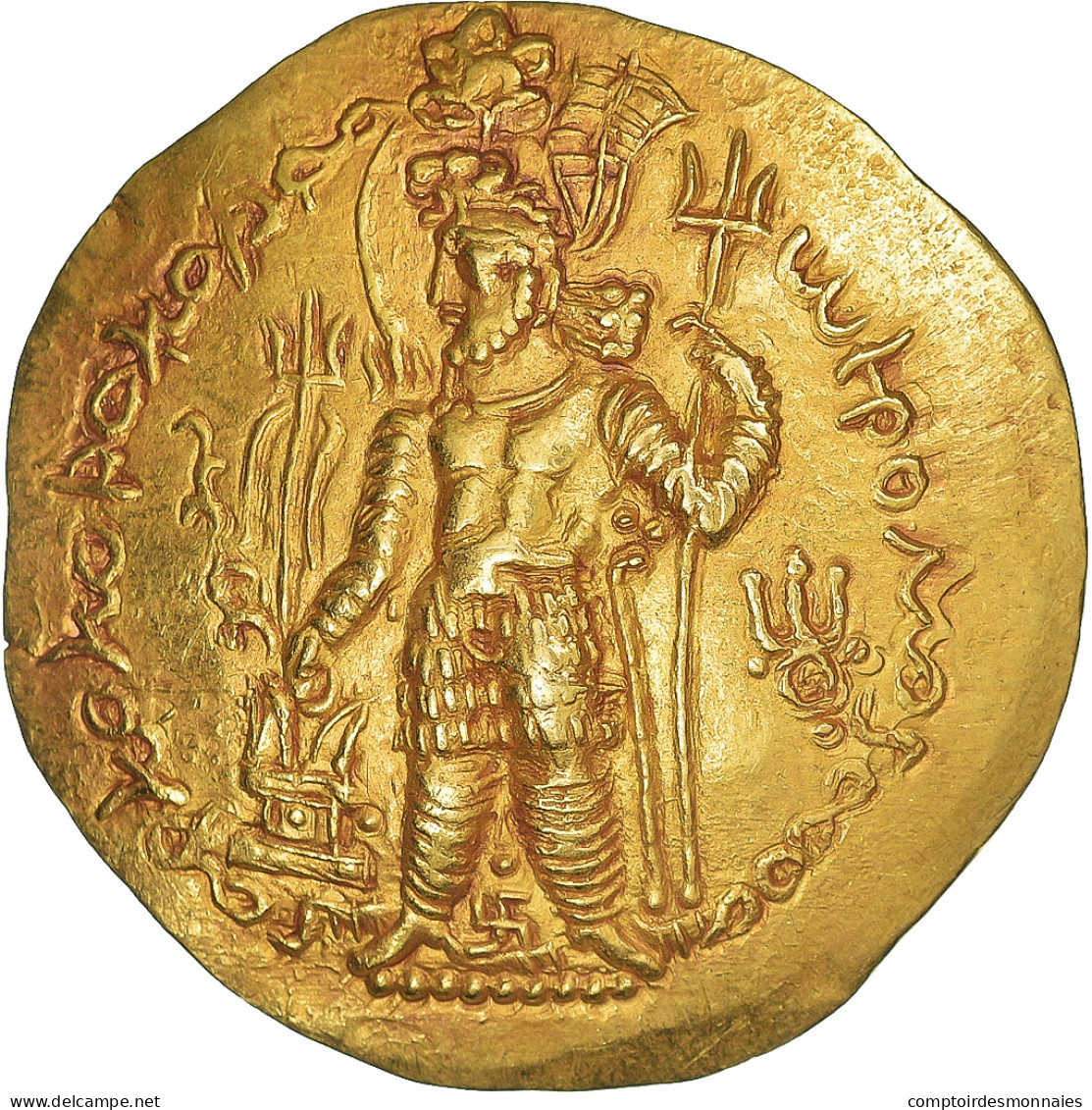 Monnaie, Kushano-Sasanians, Ohrmazd I, Dinar, 270-300, Balkh (?), SPL, Or - India