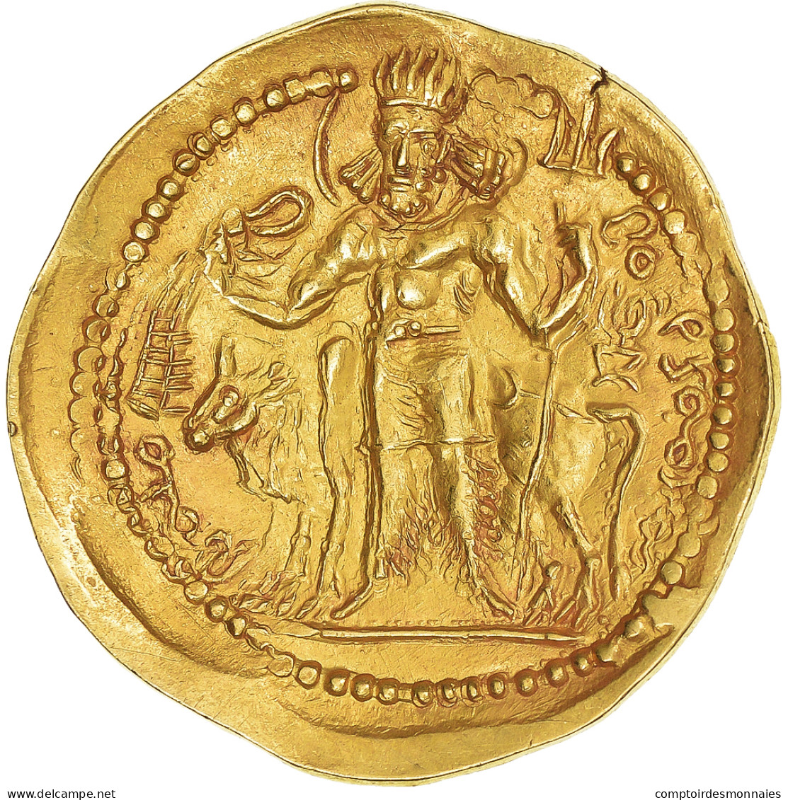 Monnaie, Kushano-Sasanians, Ohrmazd I, Dinar, 270-300, Balkh (?), SPL, Or - Indias