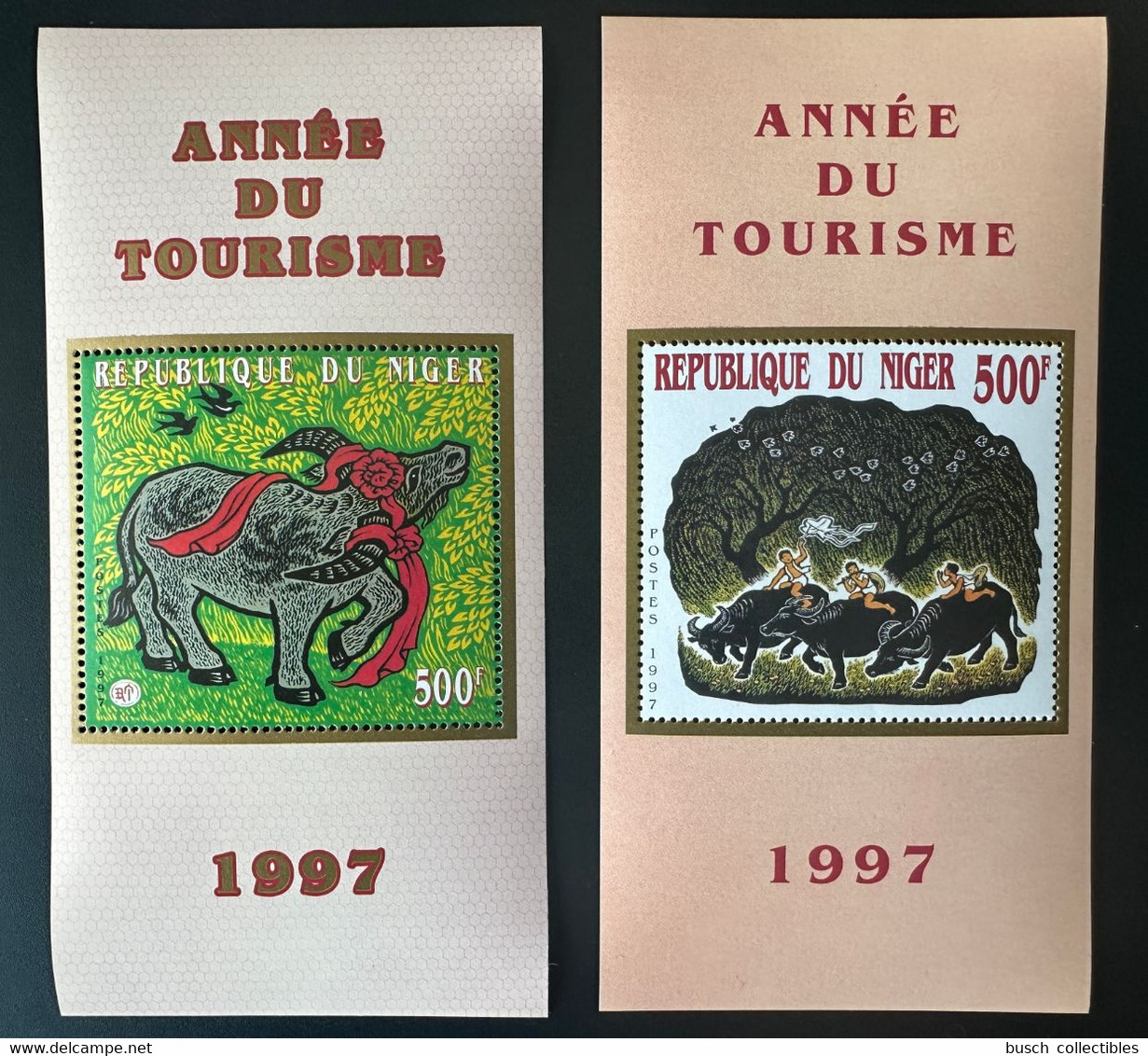 Niger 1997 Mi. Bl. 97 - 98 Année Du Tourisme Year Of The Ox Année Du Buffle Jahr Des Ochsen China Chinese New Year Fauna - Astrology