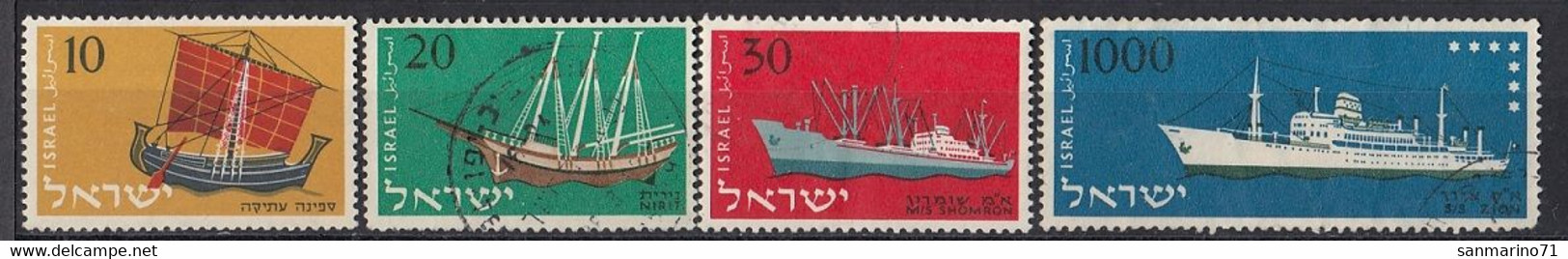 ISRAEL 160-163,used,falc Hinged,ships - Used Stamps (without Tabs)