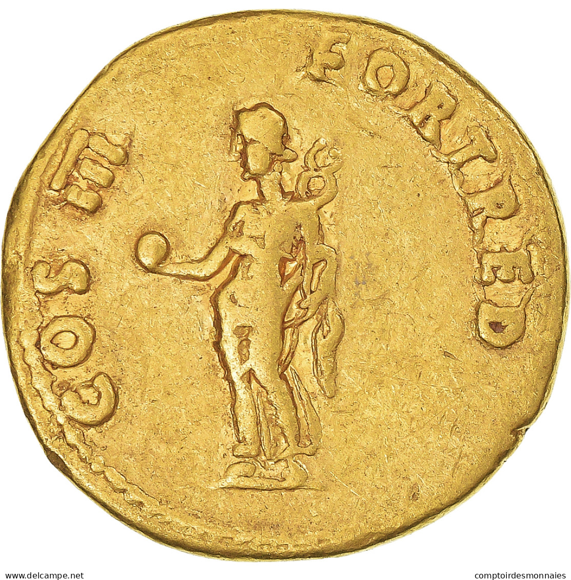 Monnaie, Vespasien, Aureus, 71, Lyon - Lugdunum, TB+, Or, RIC:II.1-1111 - La Dinastía Flavia (69 / 96)