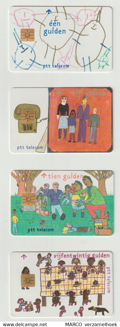 Collectorspack Nederland 1-5-10-25 Gulden Telefoonkaart-télécarte PTT Telecom Unicef 1994 - Pacchetto Da Collezione