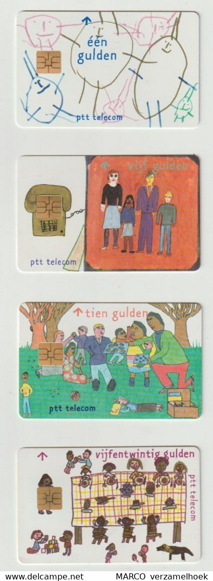 Collectorspack Nederland 1-5-10-25 Gulden Telefoonkaart-télécarte PTT Telecom Unicef 1994 - [5] Paquetes De Colección