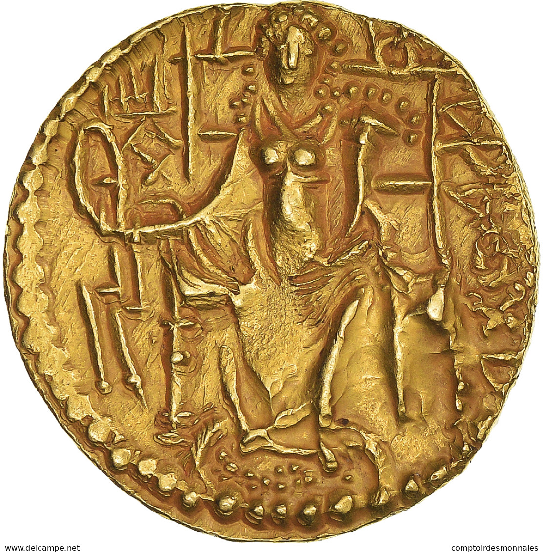 Monnaie, Kushan Empire, Vasishka, Dinar, Ca. 247-267, Mint In Gandhara, SUP, Or - India
