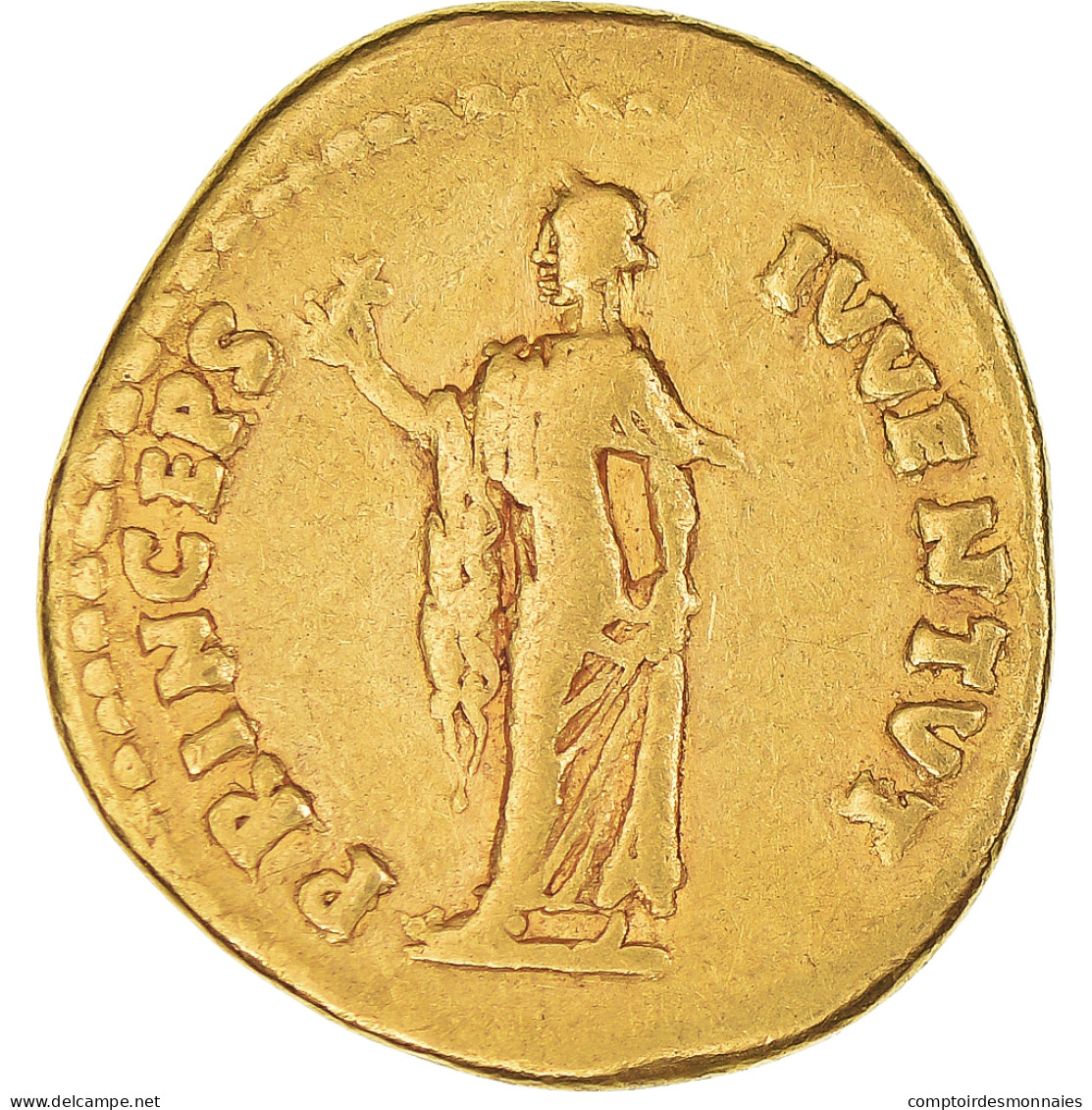 Monnaie, Domitien, Aureus, 75, Rome, TB+, Or, RIC:II.1-787 - La Dinastía Flavia (69 / 96)
