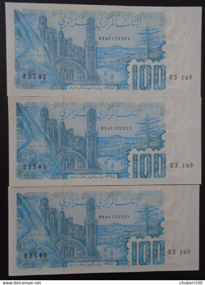 ALGERIA , P 134 , 100 Dinars , 1982 , 3 X UNC Neuf - Algerien