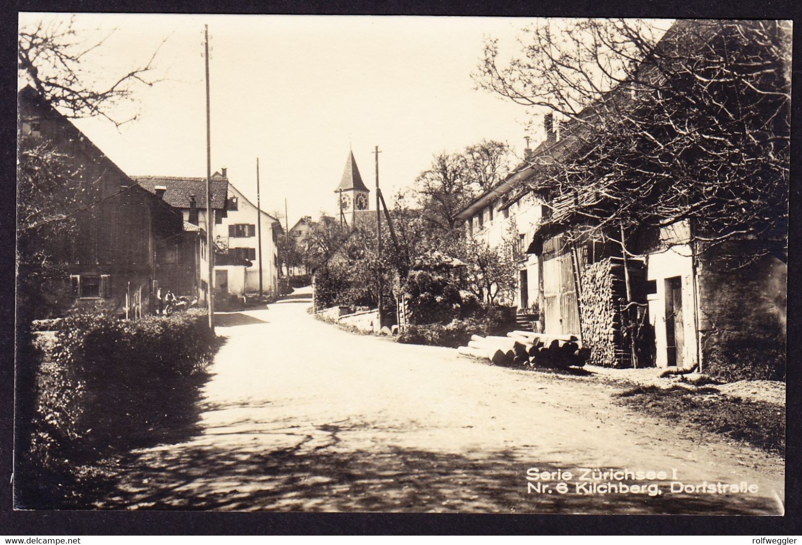 Um 1925 Ungelaufene Foto AK: Dorfstrasse In Kilchberg ZH. (Serie Zürichsee I Nr. 6) - Dorf