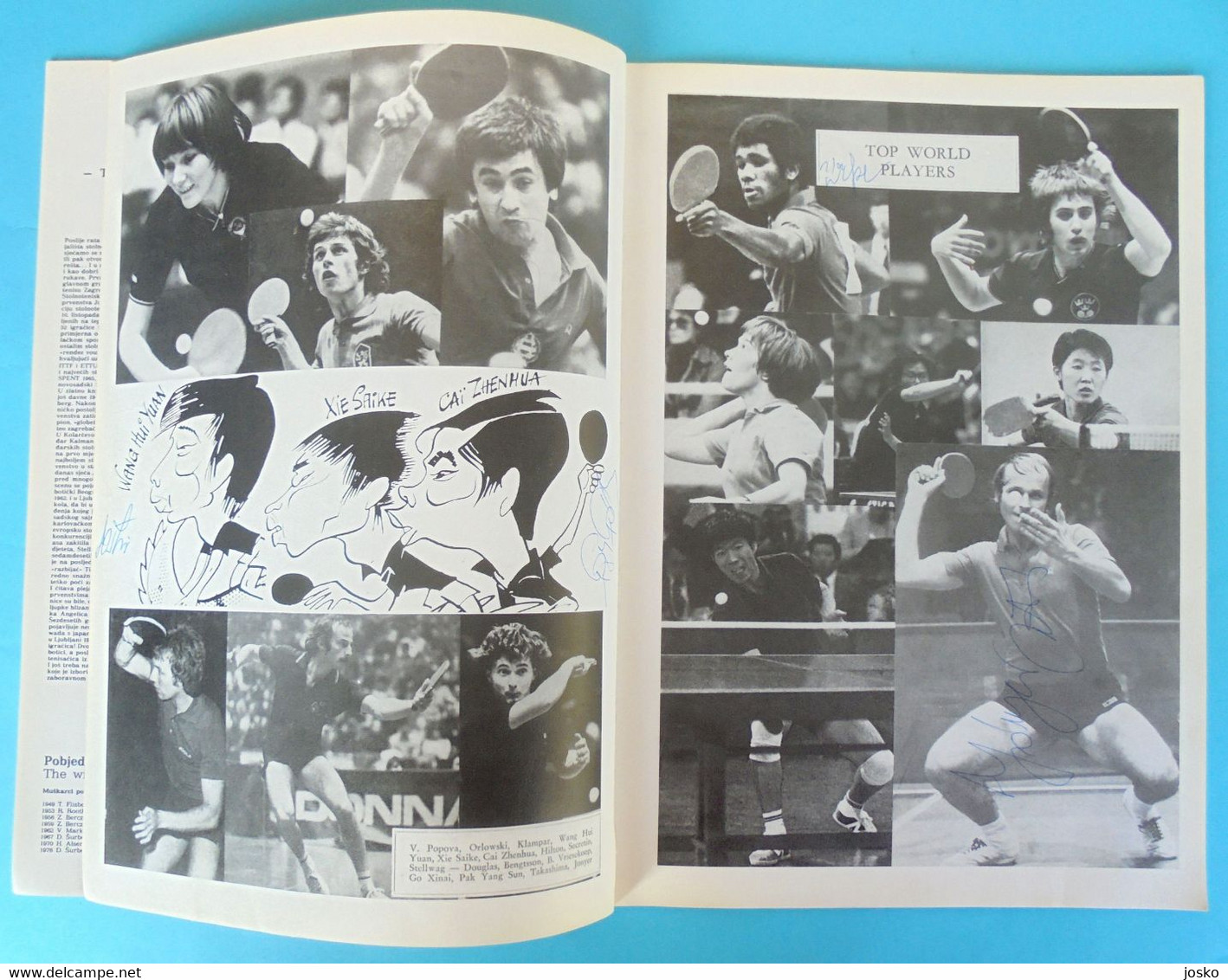 THE 24th YUGOSLAV OPEN TABLE TENNIS CHAMPIONSHIP 1980 large official programme MORE PLAYERS AUTOGRAPHS tennis de table