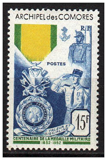 COMORES N° 12 X Centenaire De La Médaille Militaire Trace De Charnière Sinon TB - Andere & Zonder Classificatie