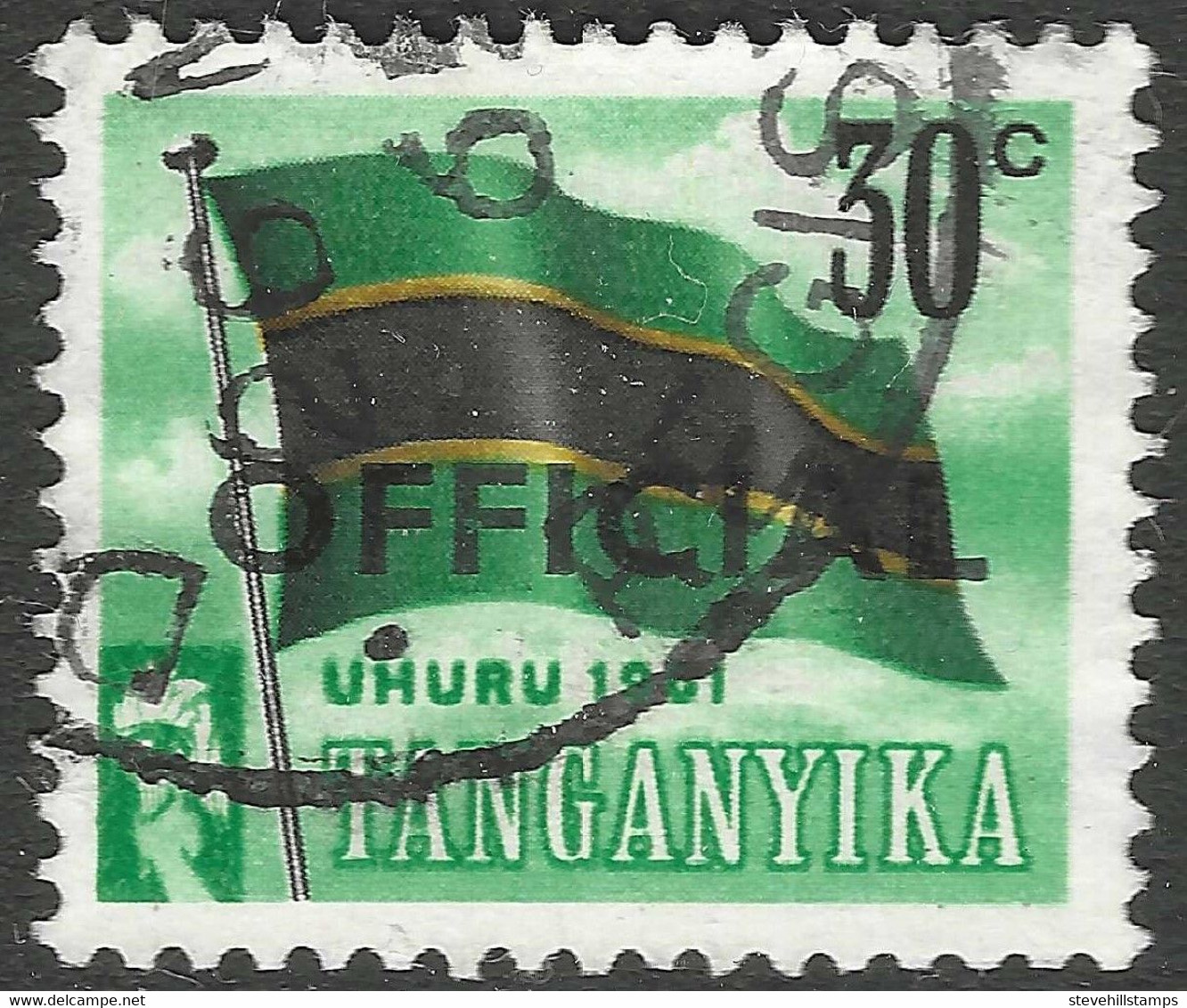 Tanganyika. 1961 Official. 30c Used. SG O5 - Tanganyika (...-1932)
