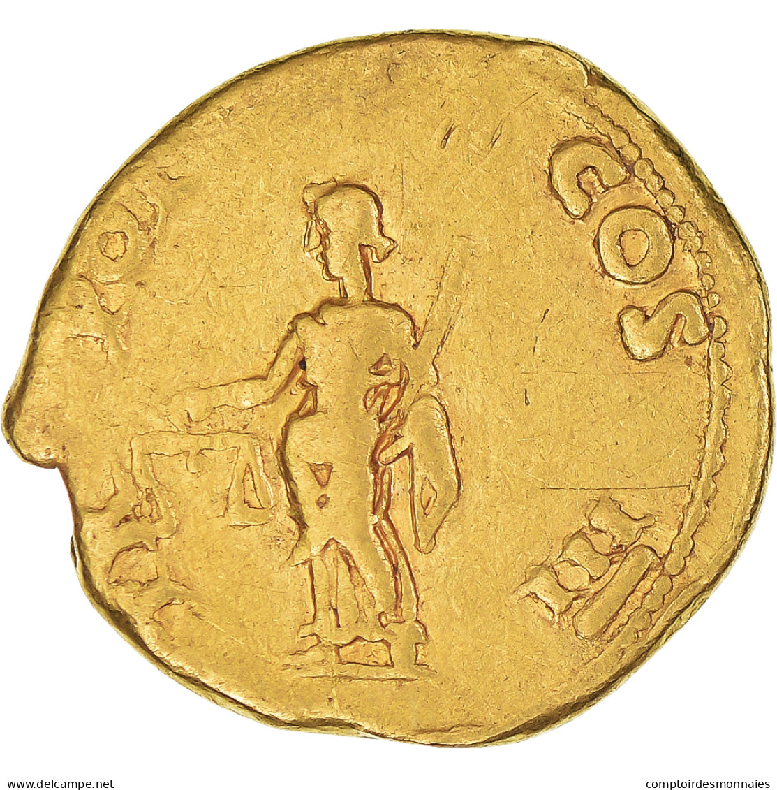 Monnaie, Vespasien, Aureus, 71, Lyon - Lugdunum, TB+, Or, RIC:II.1-1114 - Les Flaviens (69 à 96)