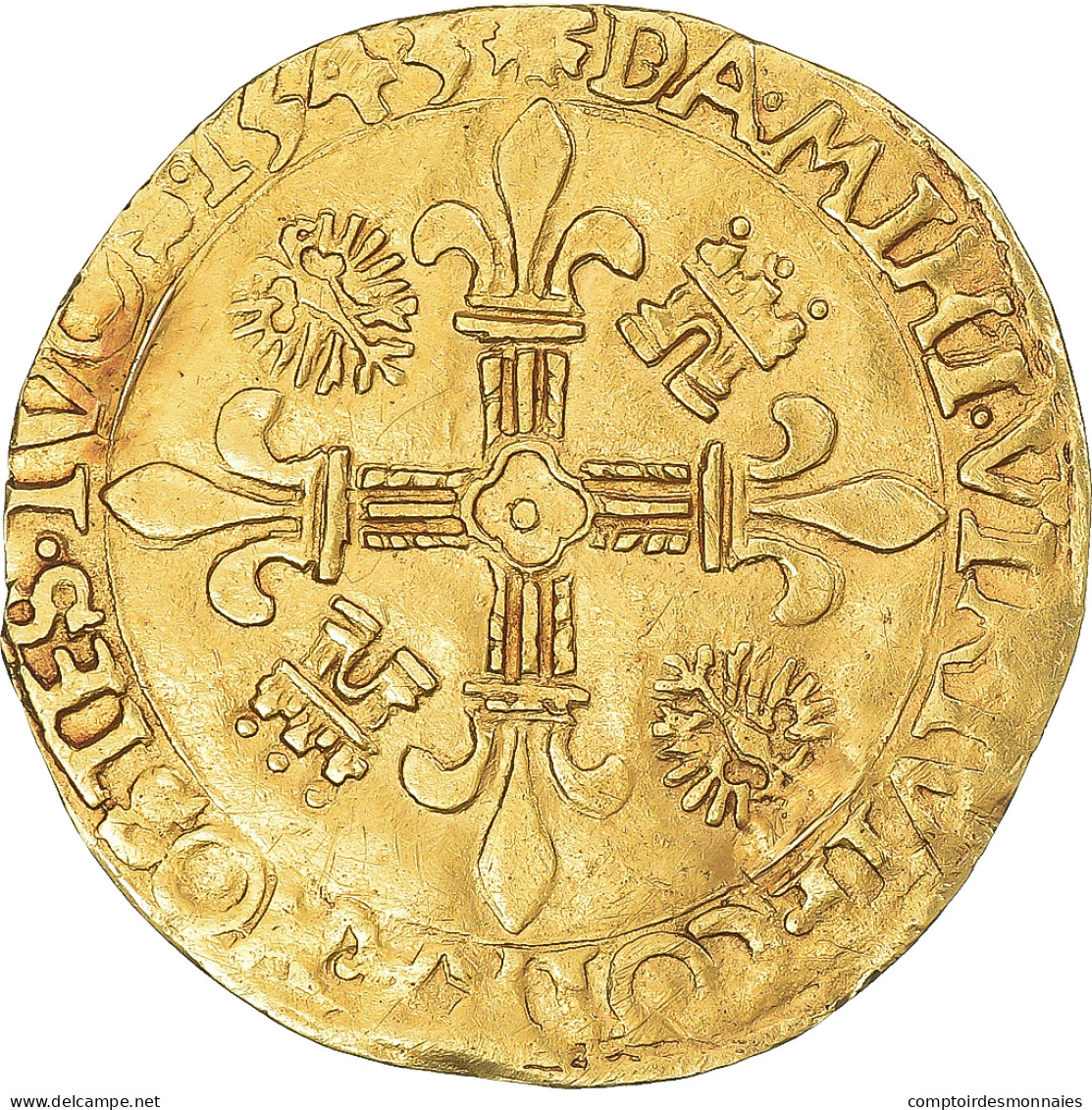 Monnaie, Pays-Bas, Charles Quint, Couronne D'or Au Soleil, 1543, Nimega, TTB+ - …-1795 : Vereinigte Provinzen