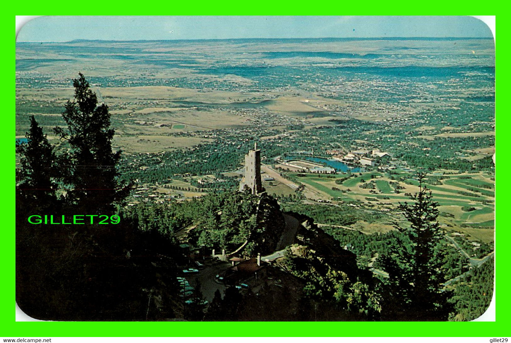 COLORADO SPRINGS, CO - VISTA OF WILL ROGERS SHRINE ON CHEYENNE MOUNTAIN -  DEXTER PRESS INC -  SANBORN SOUVENIR CO - - Colorado Springs