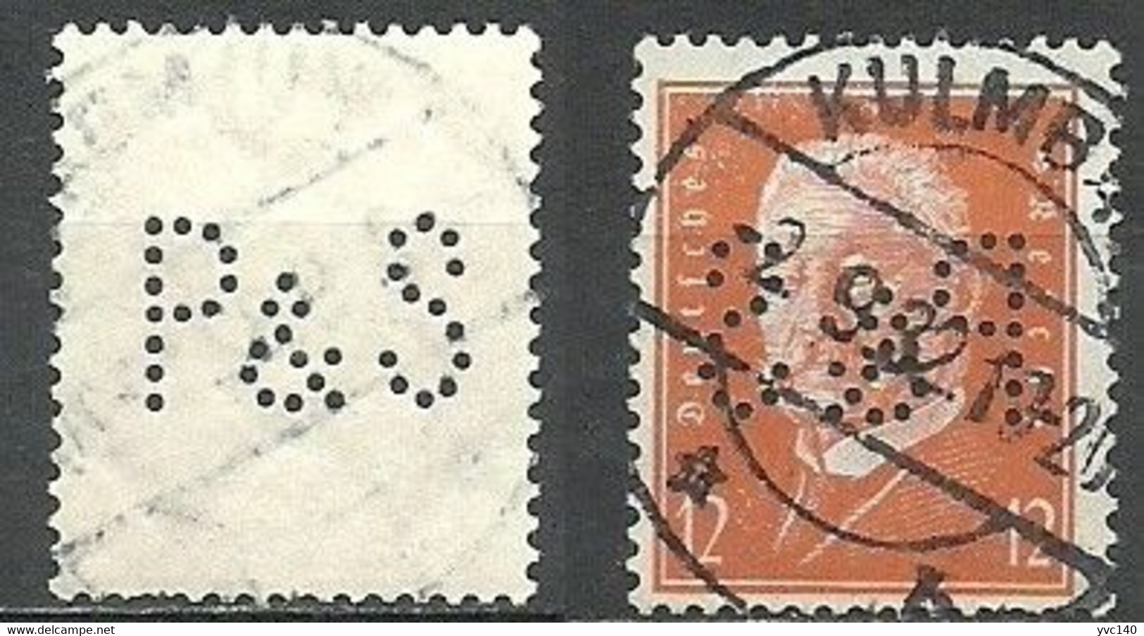 Germany; 1932 Issue Stamp "Perfin" - Perforiert/Gezähnt