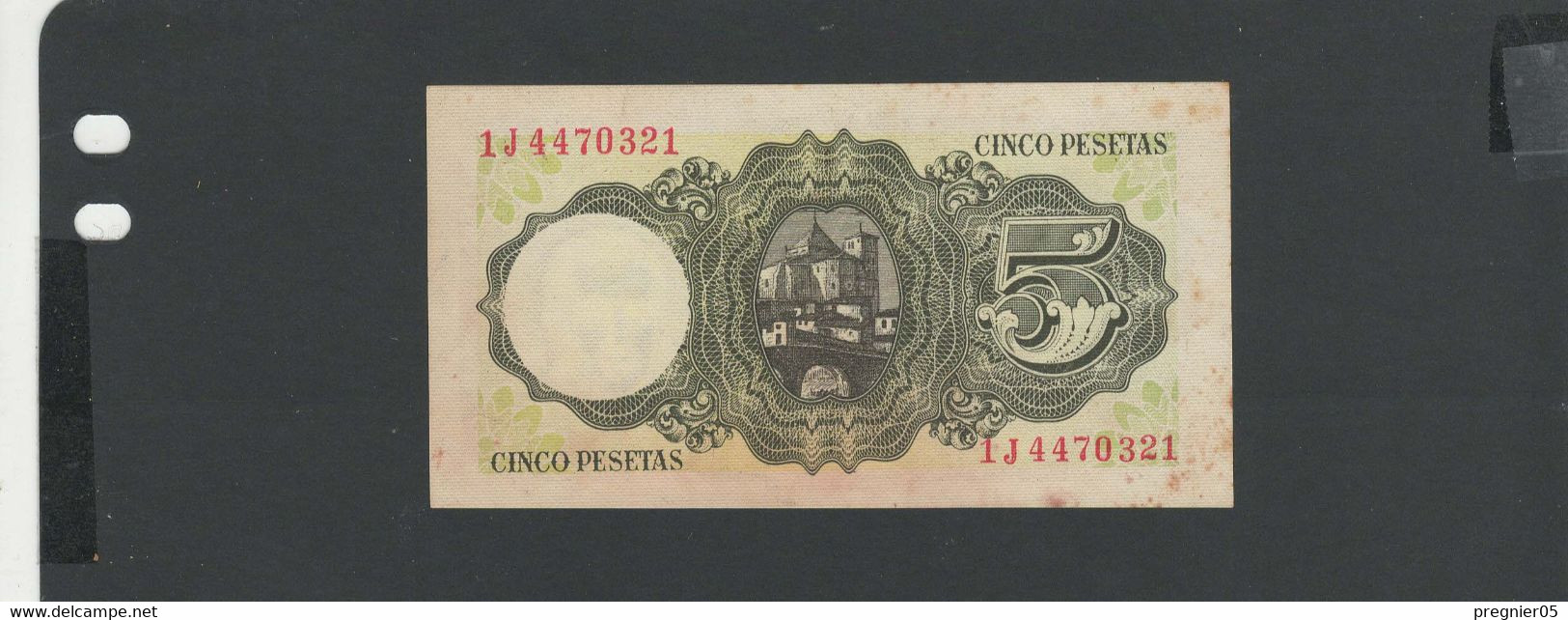 ESPAGNE - Billet 5 Pesetas 1951 SUP/XF Pick-140a.3 - 5 Pesetas