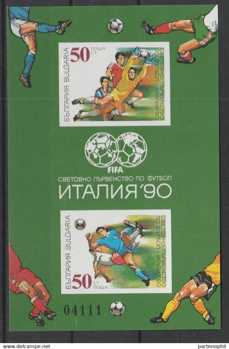 Bulgaria  - Football - World Cup - Calcio Italia 90'  2  Sheet  Non Dendellati   MNH - - 1990 – Italie