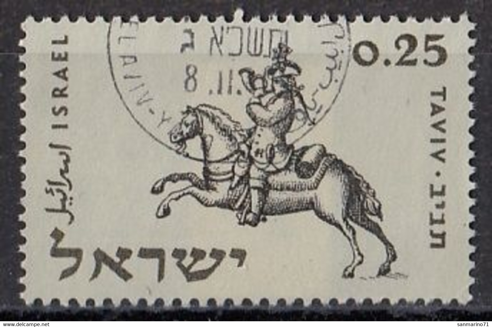 ISRAEL 221,used,falc Hinged - Usati (senza Tab)