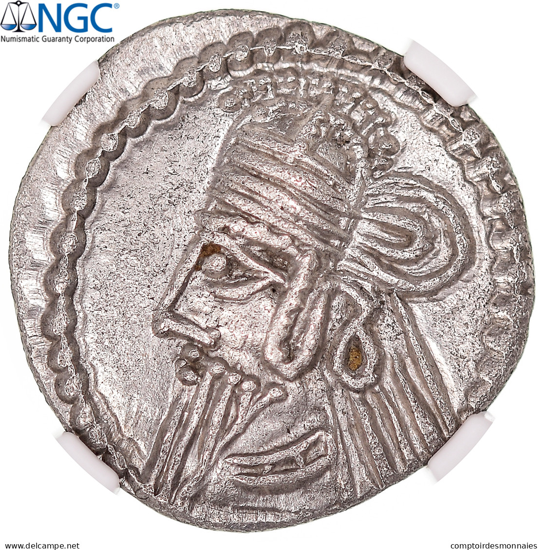 Monnaie, Royaume Parthe, Osroes II, Drachme, Ca. 190, Ecbatane, Gradée, NGC, Ch - Oriental