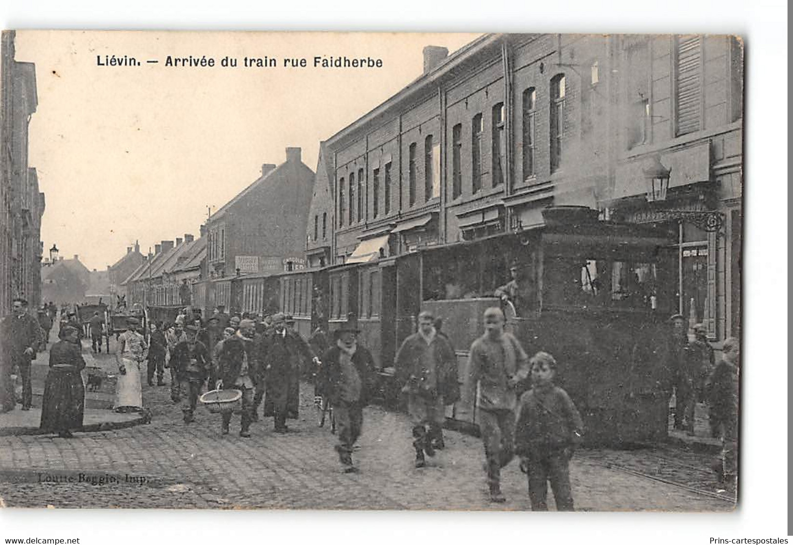 CPA 62 Lievin Arrivée D'un Train Rue Faidherbe - Lievin