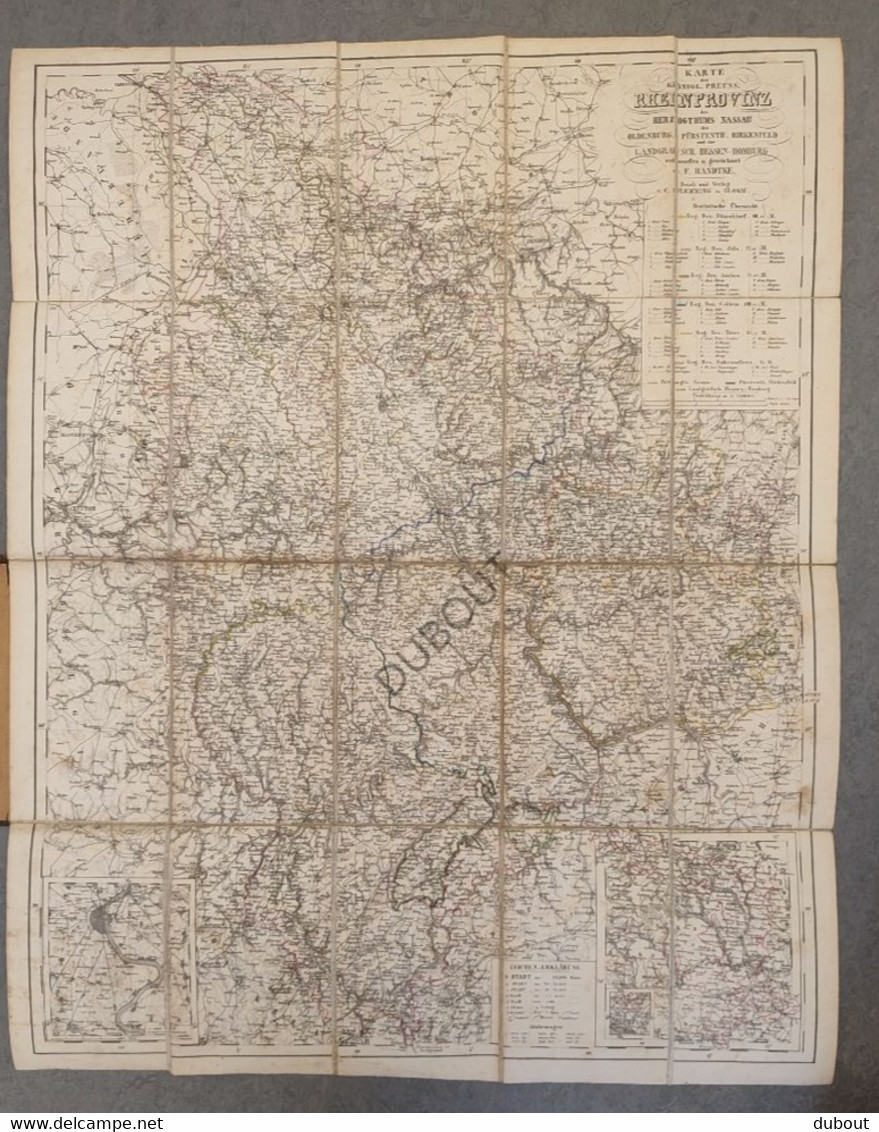 Duitsland/Maastricht/Luik - Carte Der Rheinprovinz - F. Handtke - 1863  (W205) - Cartes Topographiques