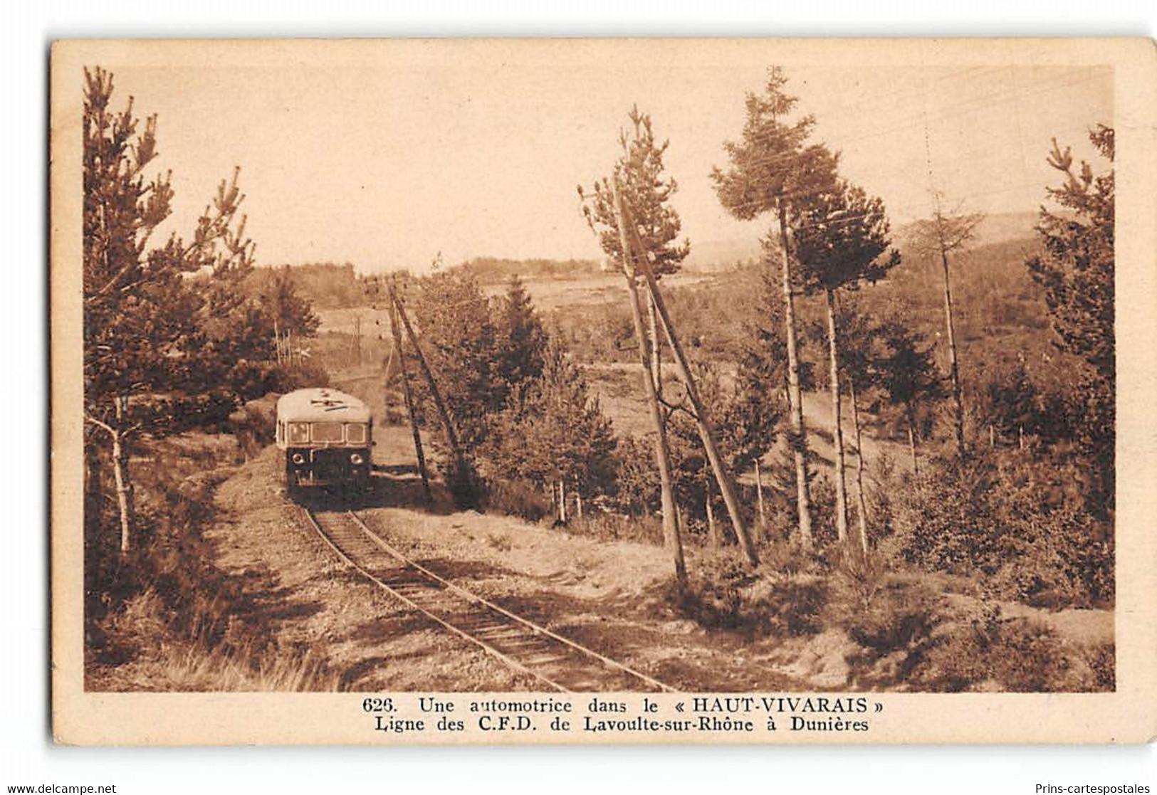 CPA 07 Automotrice Du Haut Vivarais Ligne Des CFD De La Voulte Sur Rhone à Dunieres - La Voulte-sur-Rhône