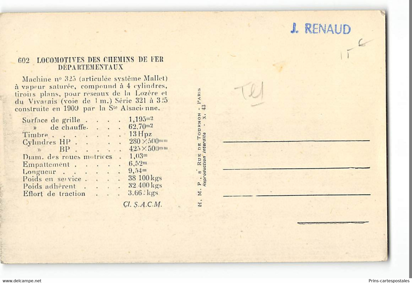 CPA 07 Machine N°325 Mallet Des Chemins De Fer Departementaux - La Voulte-sur-Rhône