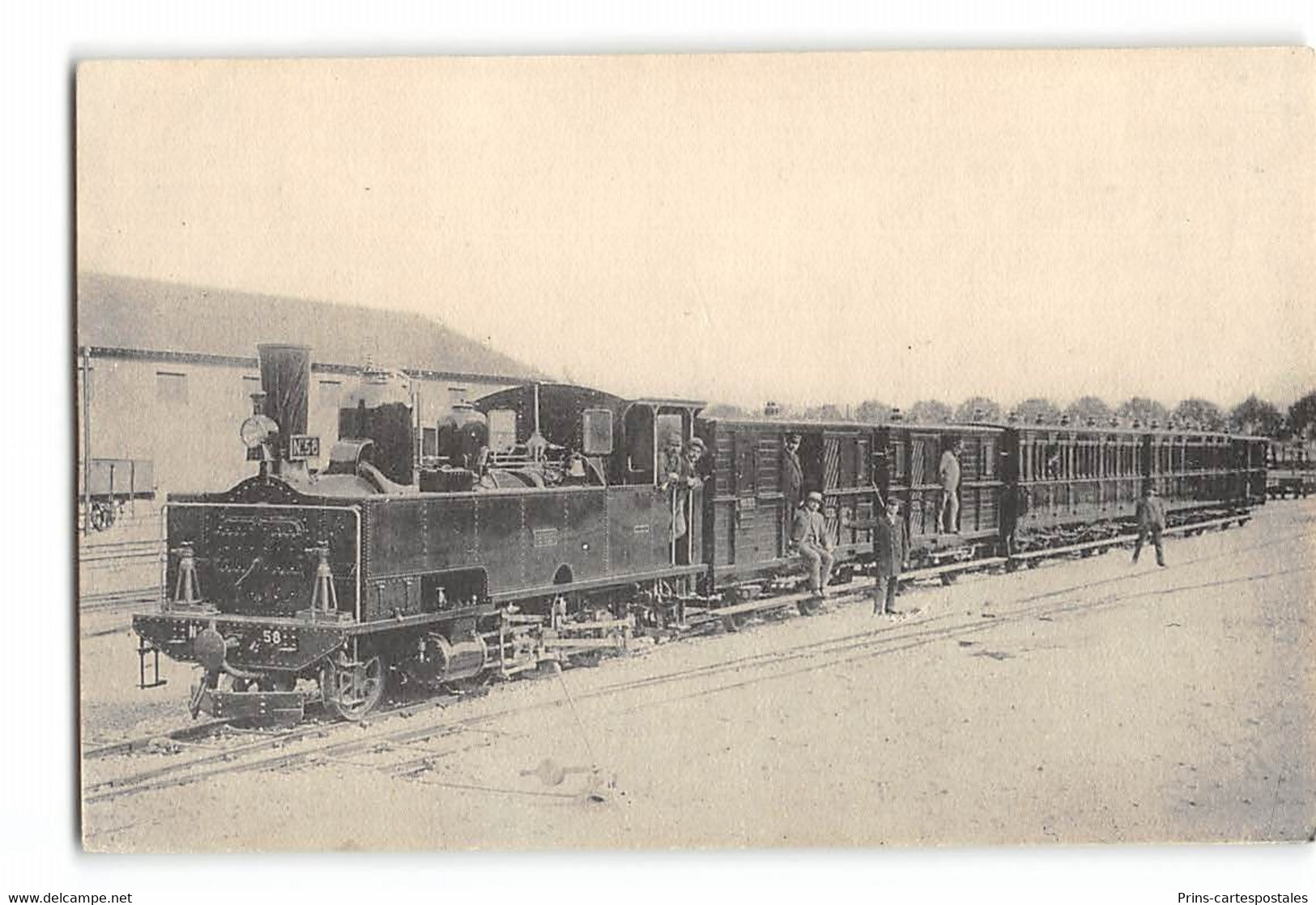 CPA 07 Tournon La Gare Et Le Train Tramway - Tirage HMP - Tournon