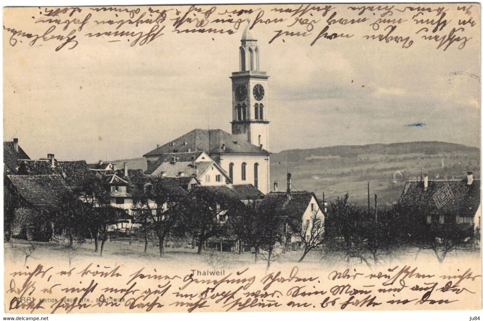 Suisse - Thalweil - Carte Postale Pour Béziers (France) - 15 Janvier 1908 - Thal