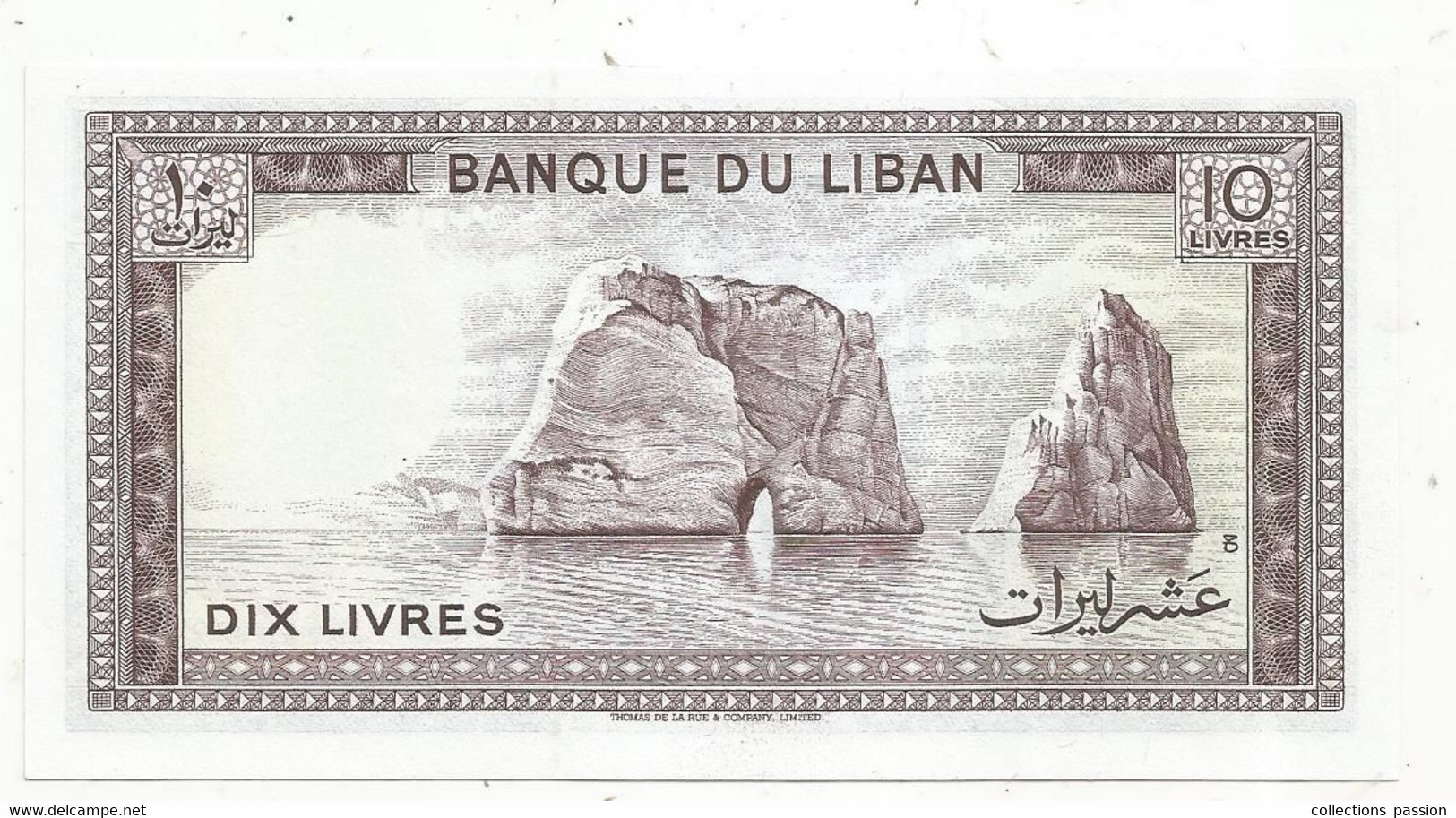 JC, Billet , LIBAN, Banque Du Liban, Dix ,10 Livres ,UNC,  2 Scans - Lebanon