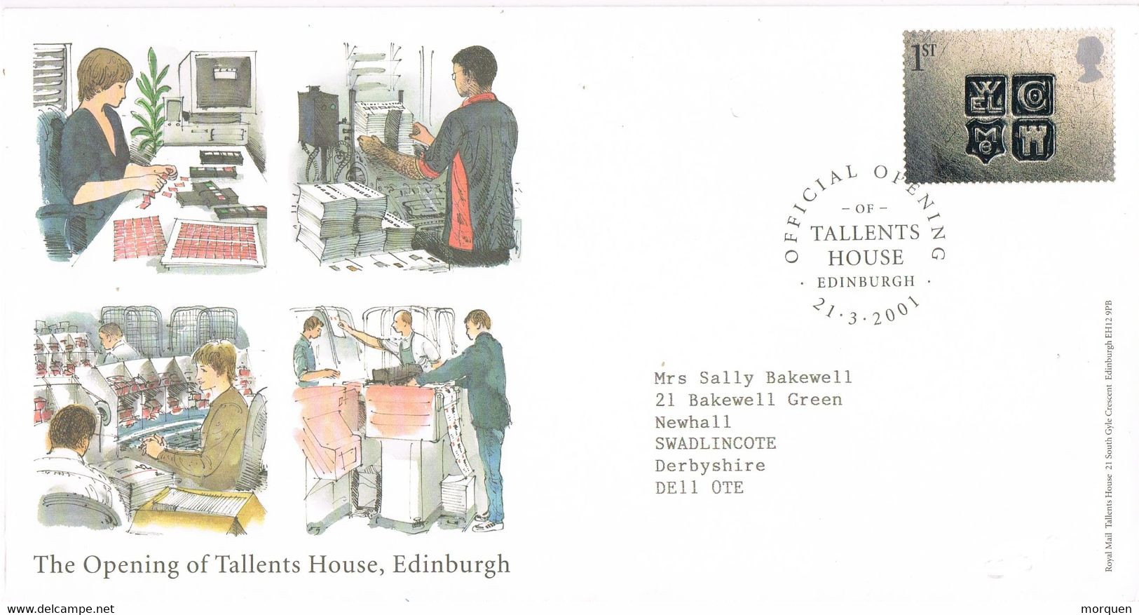 49077. Carta EDINBURGH (England) 2001. Opening Of Tallents House - Storia Postale